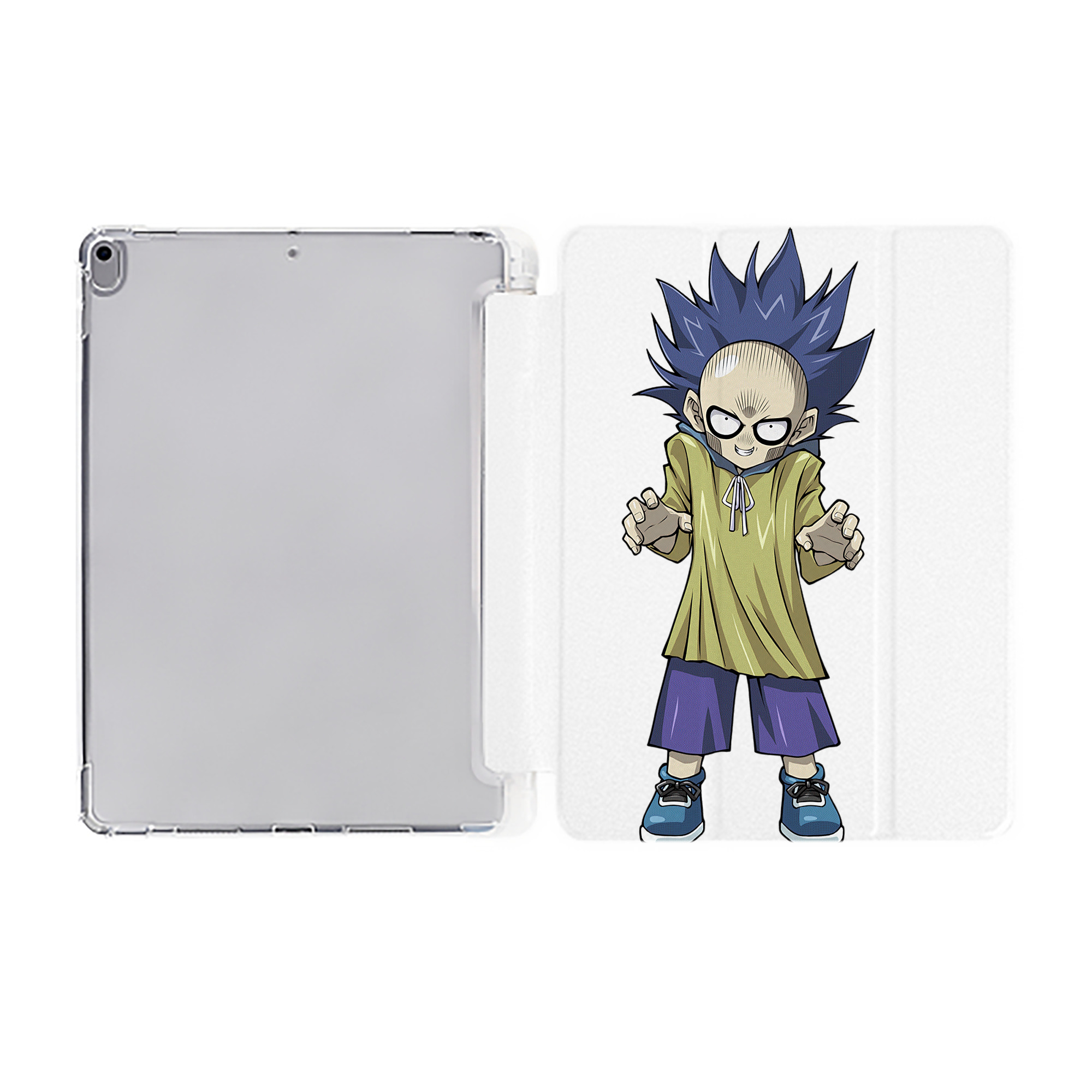 （画像用） 遊☆戯☆王 Yu-Gi-Oh! IPad ケース ペン収納付き 三つ折りスタンド PUレザー×シリコン 対応機種9.5/10.5/10.9インチ